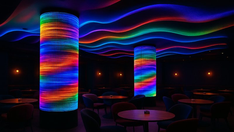 Flexible LED Screen in Restaurant or Experience Zone-InspurLED-HMZ
